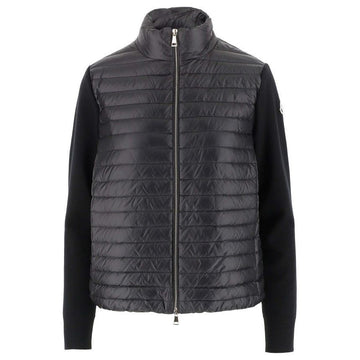MONCLER ロゴパッチニットミックスパディングジャケット ブラック 9B000 17 M1131 999 120539025