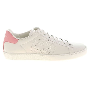 Gucci Women’s Interlocking GG Punched Sneakers White Pink 598527 AYO70 9076 126845049
