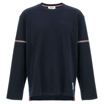 THOM BROWNE Langärmliges Rugby-Shirt mit Streifen in Navy MJS281A J0199 415 126648755