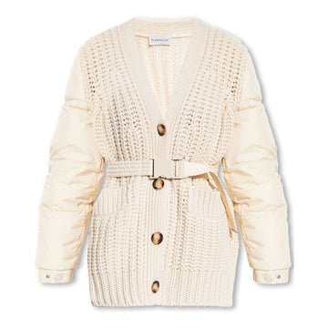 MONCLER 24FW Logo Patch Mix Padded Cardigan Ivory 9B000 36 M2079 034 120538993