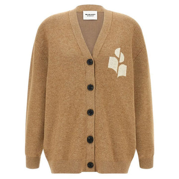 Isabel Marant NORTON Logo Cardigan Camel CA0097FA A1X05E 50CM 148207976
