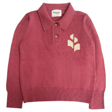 Isabel Marant 25SS NOLA Logo Polo Knit Antique Pink PU0314FA A1X05E 40AK 148207968
