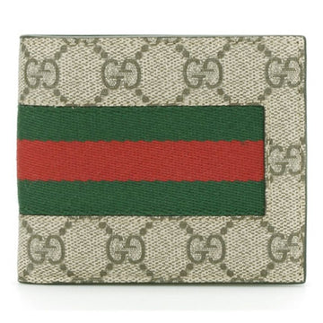 GUCCI GG スプリーム ウェブ 二つ折り財布 ベージュ 408827 KHN4N 9791 139592440