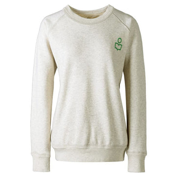 Isabel Marant Velvet Logo Sweatshirt Ecru SW0037 19P043E 23EC 148207898