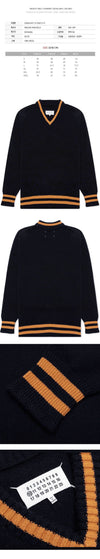 MAISON MARGIELA Stitch Patch Wollstrick Navy S50HA1027 S17834 511F 125719934 [P]