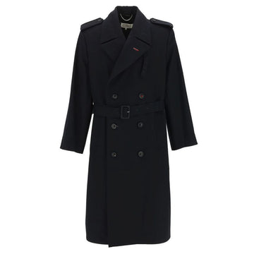 MAISON MARGIELA バックステッチ ベルト付き トレンチコート ブラック A01234 125719939