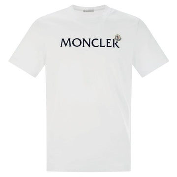 Moncler Logo Patch T-Shirt White 8C000 75 8390T 001 146793864