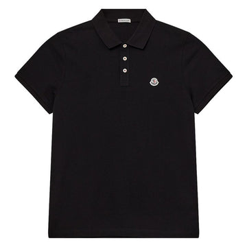Moncler Logo Patch Collar T-Shirt Black 8A000 30 84556 999 146793859