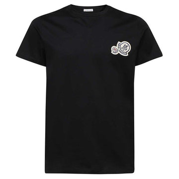 MONCLER 25FW Double Logo Patch T-Shirt Schwarz 8C000 76 8390Y 999 146793850