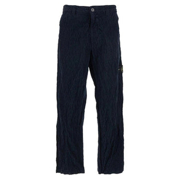Stone Island Corduroy Pants with Badge Patch Navy 25FW 146793772