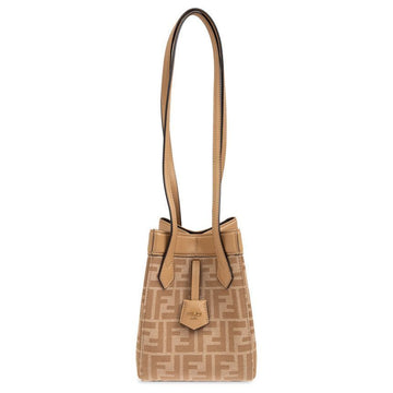Fendi Origami Mini FF Jacquard Shoulder Bag Beige 8BS083 AFPM F1Q5S 125260831