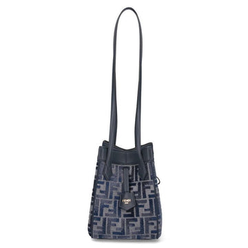 FENDI オリガミ ミニ FF ジャカード バケットバッグ ダークブルー 8BS083 ASU0 F1PQK 125260830