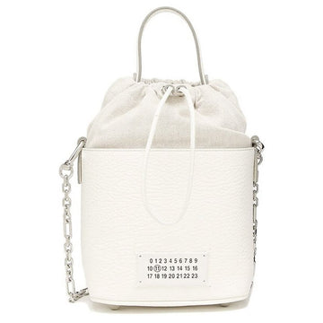 MAISON MARGIELA 5AC kleine Bucket Crossbody Tasche Weiß H0157 P4348 139344909
