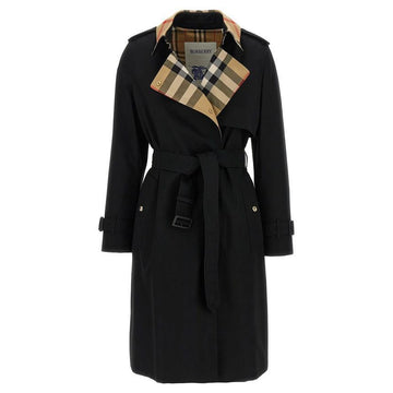 Burberry Sandridge Checked Trench Coat Black 8115483 146284458