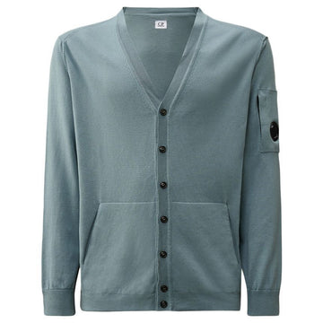 CP COMPANY CP 25SS Lens Wappen V-Ausschnitt Strickjacke Deep Blue 18CMKN076A 004037A 872 139001497