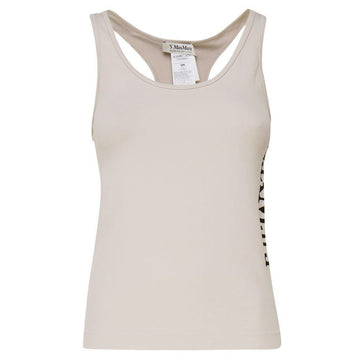 MAXMARA FORTUNA ロゴ スリーブレス トップ ライトベージュ 2429946011 011 119577585