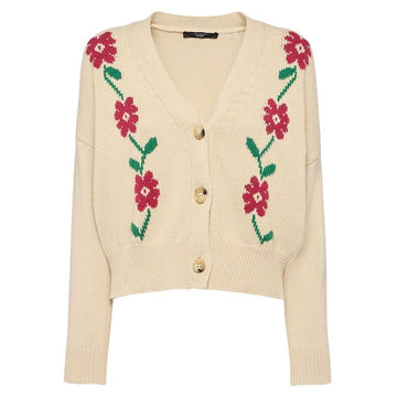 MaxMara V-neck Cardigan Beige 119577551
