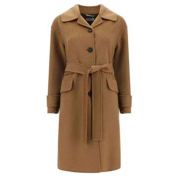 MAXMARA Wollmantel mit Gürtel Camel 2429016053 001 119577556