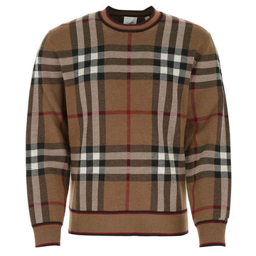 Burberry Jacquard Check Wool Sweater Brown 8036603 124399538