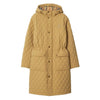 BURBERRY ロゴパッチ付き2ポケットダイヤモンドロングキルティングジャケットサンド 8097997 118709484 [P]