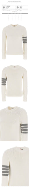 THOM BROWNE 24FW Diagonalarmband Kabelbesatz Strick Weiß FKA410A Y3017 100 118712190 [P]