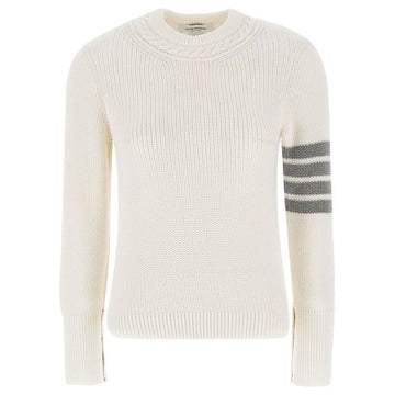 Thom Browne Diagonal Armband Cable Trim Knit White FKA410A Y3017 100 118712190