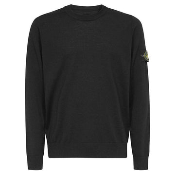 Stone Island Stone 23FW Logo Patch Wool Knit Black 7915510C4 A0029 58388125