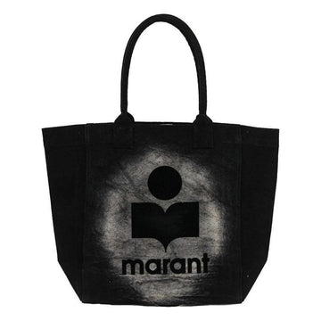 Isabel Marant 24FW YENKY Velvet Logo Small Tote Bag Faded Black PM0002FA B3X06M 02FK 118712819