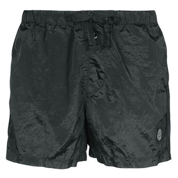 STONE ISLAND Stein 23FW Logo-Patch Schwimm-Shorts Charcoal 1015B0643 V0065 58388114