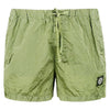 STONE ISLAND Stein 23FW Logo-Patch Schwimm-Shorts Lichtkhaki 1015B0643 V0052 58388109 [P]