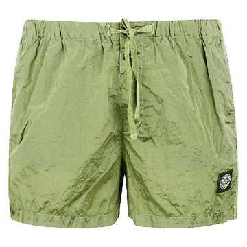 STONE ISLAND ロゴパッチスイムショートパンツ ライトカーキ 1015B0643 V0052 58388109