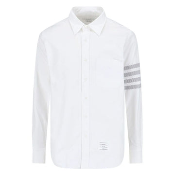 THOM BROWNE 24FW ダイアゴナル バンジー ストレート フィット シャツ ホワイト F0591 100 92552502