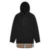 Burberry Oversized Hoodie with Check Panel Black 8044990 72618819 [P]