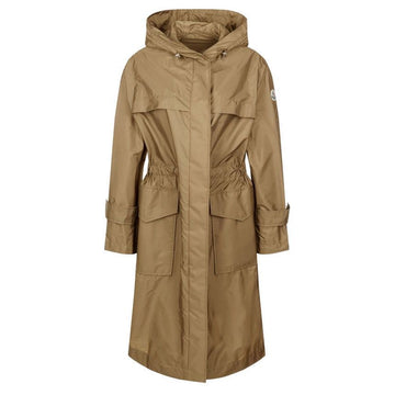MONCLER HIENGU Logo-Patch Regenmantel Beige 38 539YH 238 117410108