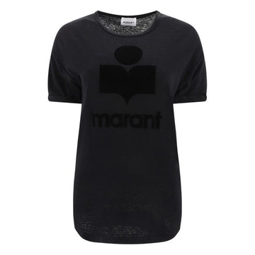 Isabel Marant KOLDI Logo Linen T-Shirt Black stamp: TS0004FA A1N09E 01BK 57884584