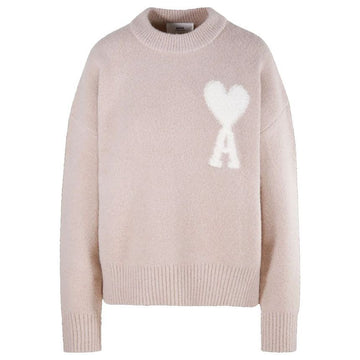 AMI 23FW Big Heart Logo Alpaca Knit Rose Powder UKS025 KN0032 685 116299118