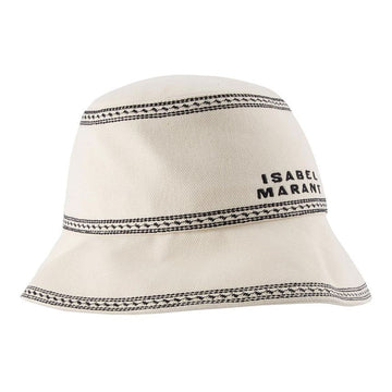 ISABEL MARANT HALENA Logo Stickerei Bucket Hat Ecru CU049XFA B1C11A 23EC 84775673