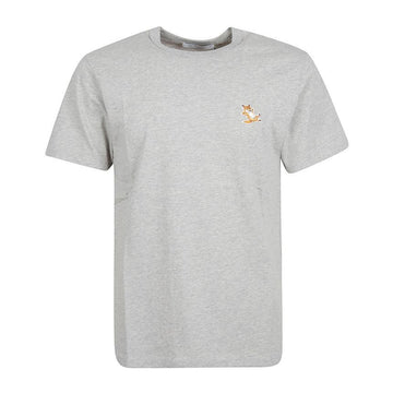 MAISON KITSUNE 23FW レディース チャラックス フォックス 半袖Tシャツ グレー メランジ H150 114555626