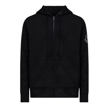 MONCLER モンクレール 23FW ジーニアス ビッグロゴ パッチ フリース フーディ ジャケット ブラック 8G000 10 809KX 999 70425587
