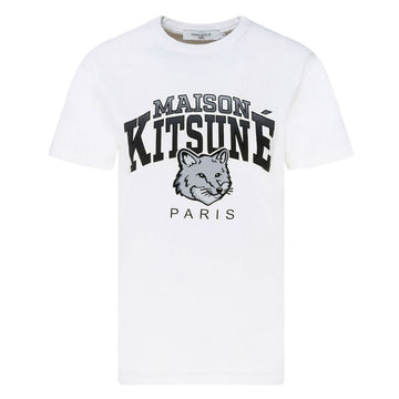 MAISON KITSUNE 24SS Fuchs Kopf Druck T-Shirt Weiß LW00104KJ0035 P100 114555603