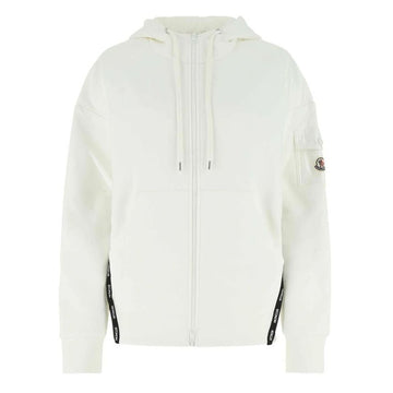 Moncler Logo Patch Hoodie Zip-Up White 8G000 30 809KX 034 70425558