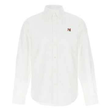 MAISON KITSUNE Fox Kopf Patcher Shirt Weiß LM00404WC2010 P100 114555589
