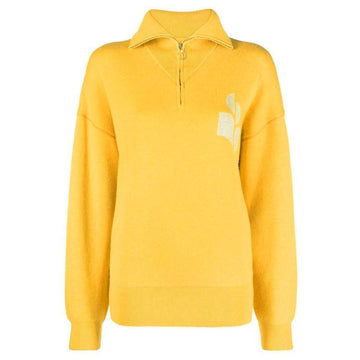 Isabel Marant 23FW AZRA Logo High Neck Half Zip Knit Sunshine PU0008FA A1X04E 10SU 64444326