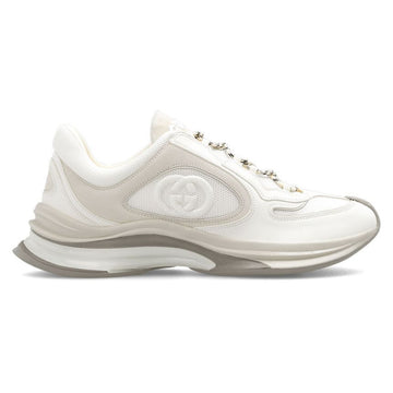 Gucci Interlocking G Run Sneakers White Suede 749785 AAB62 9144 114557100