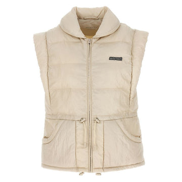 ISABEL MARANT 23FW Toby Logo Patch Steppweste Ecru 23EC 64444302