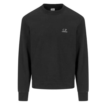 CP COMPANY CP 23FW Logo Stickerei Crewneck Sweatshirt Schwarz 15CMSS008B 006372G 999 60015924