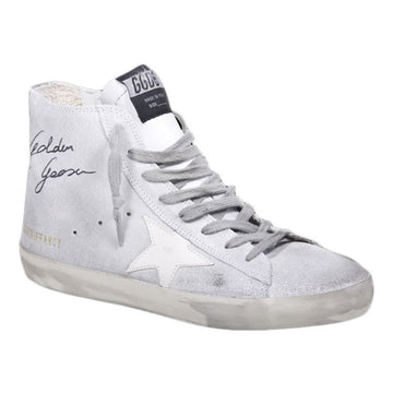 GOLDEN GOOSE フランシハイトップスニーカー シルバー ホワイト 70303 114557159
