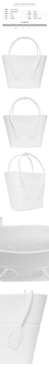 Bottega Veneta Arco Mini Rubber Tote Bag White 691194 V14I0 9121 78683346 [P]