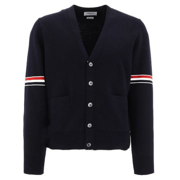 Thom Browne Milan Stitched Three Stripe Cardigan Navy 23FW 57379284