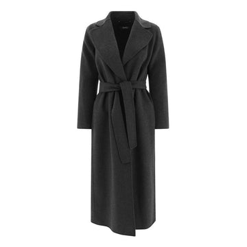 MaxMara Long Wool Coat Dark Grey Melange 2390161033 008 63808541